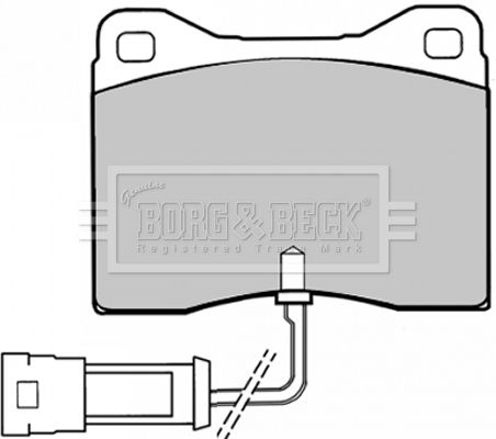 BORG & BECK Комплект тормозных колодок, дисковый тормоз BBP1008